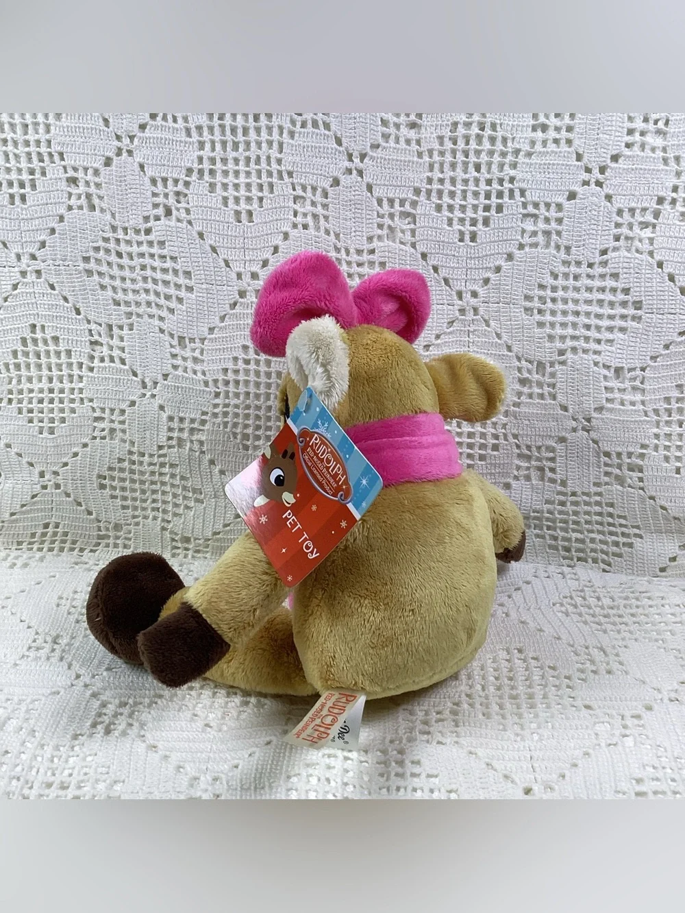 Rudolph Plush Reindeer Pet Toy bundle